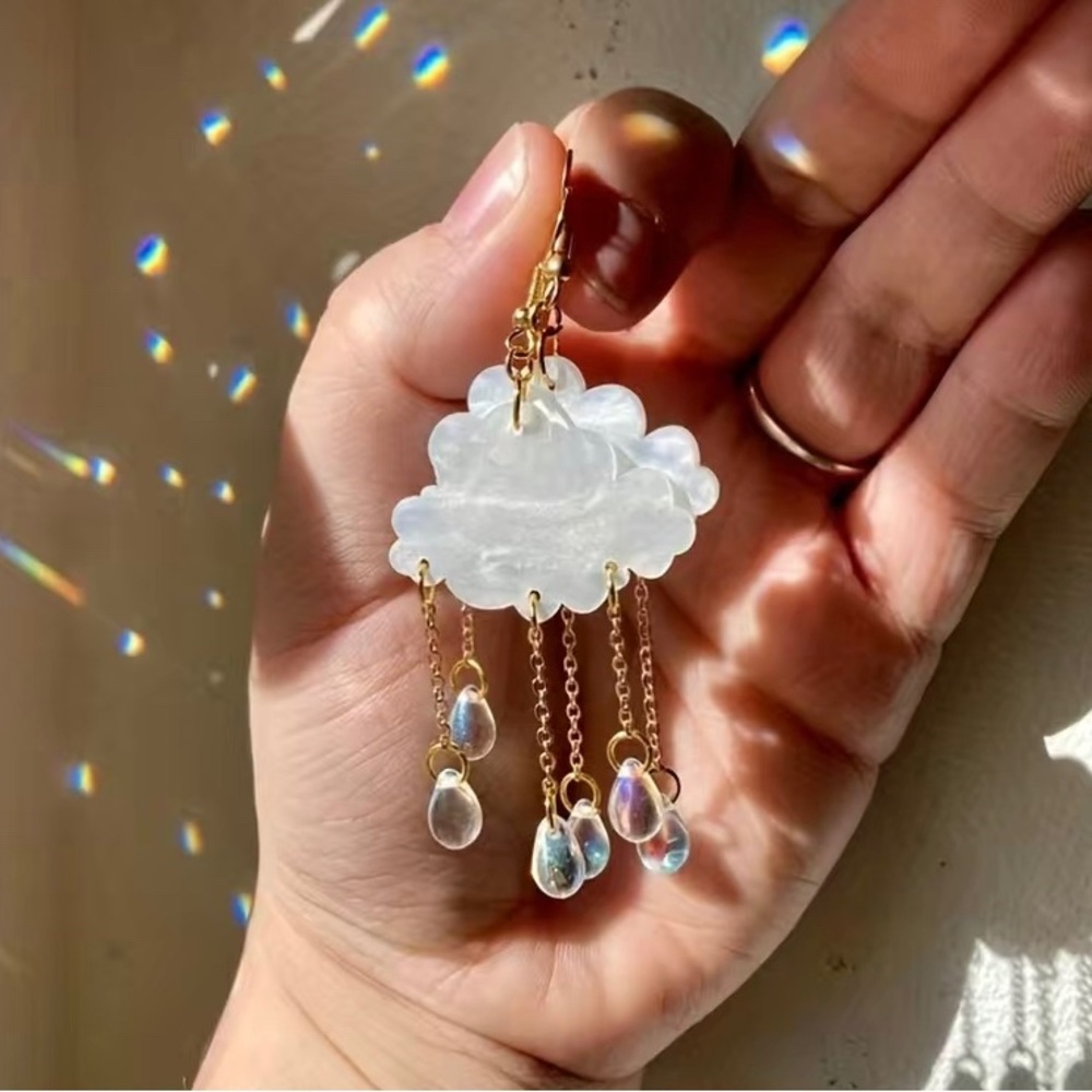 NEW Raining Cloud earrings! - Picture 2 of 15